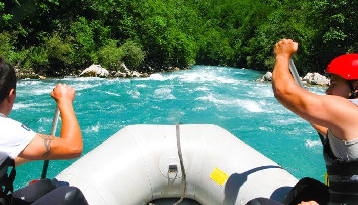 montenegro river tara in the north of montenegro passed competitions on rafting